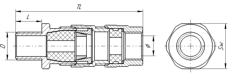 Кабельный ввод взрывозащищенный под бронированный кабель в ...